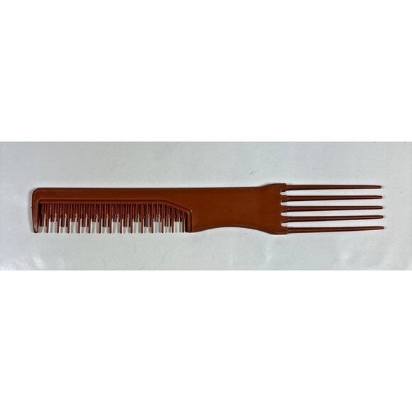 Hot Waves Seven Piece Comb Set Fine Tooth Pick Brown Plastic - Picture 9 of 10